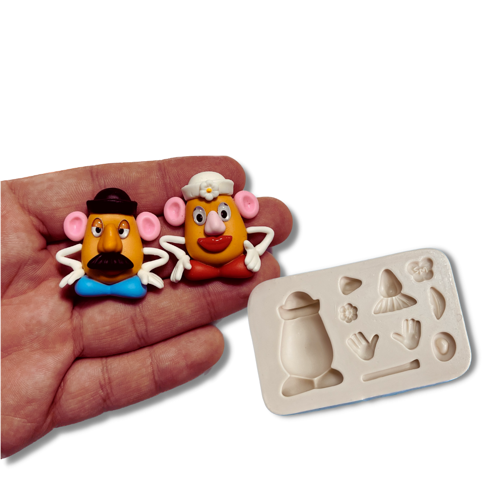 Molde de Silicone Aplique Boneco Batata - Cód 1293