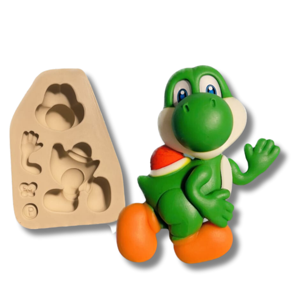 Molde de Silicone Aplique Dino Bross - Cód 1264