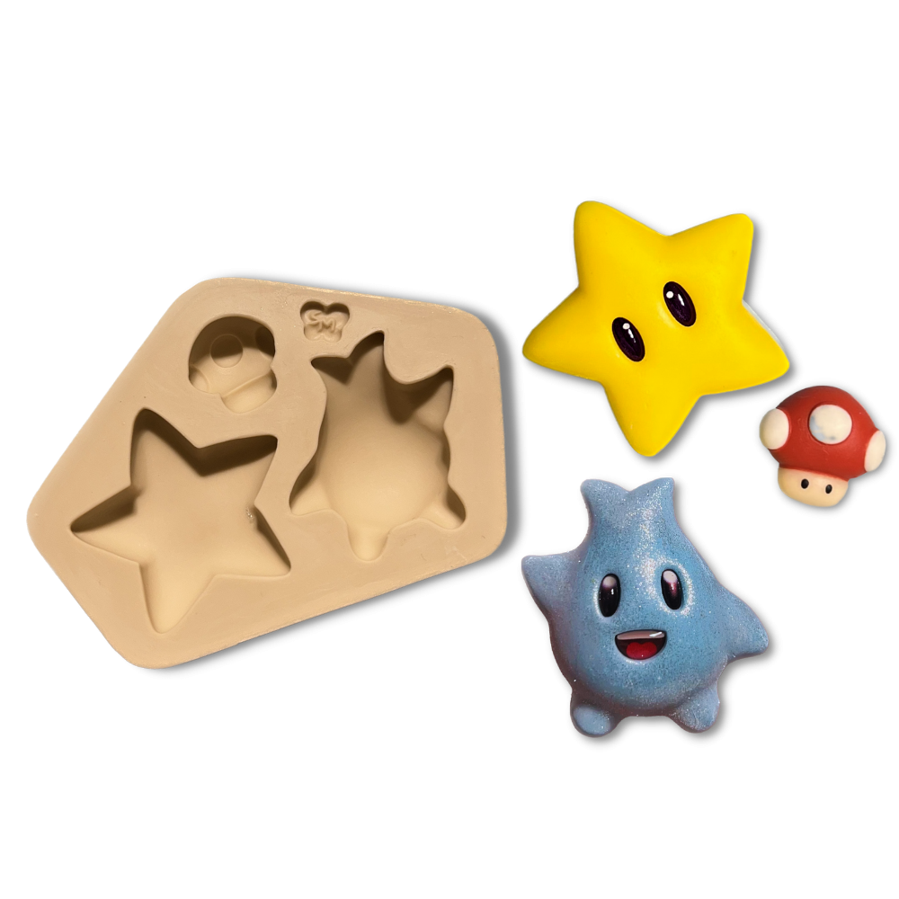 Molde de Silicone Aplique Estrela Bross - Cód 1267