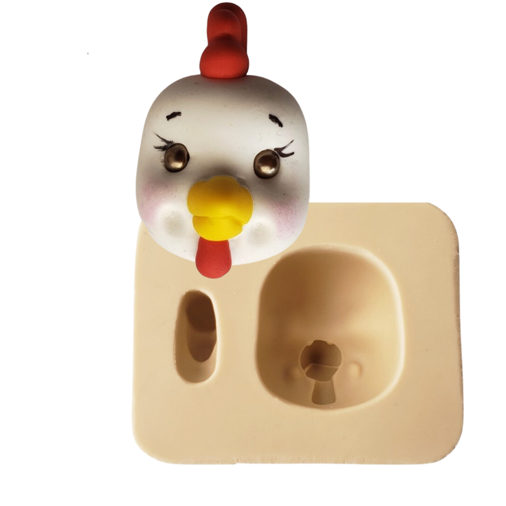 Molde de Silicone Aplique Fazendinha Pintinho