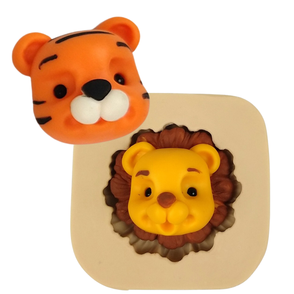 Molde de Silicone Aplique Safari Leão