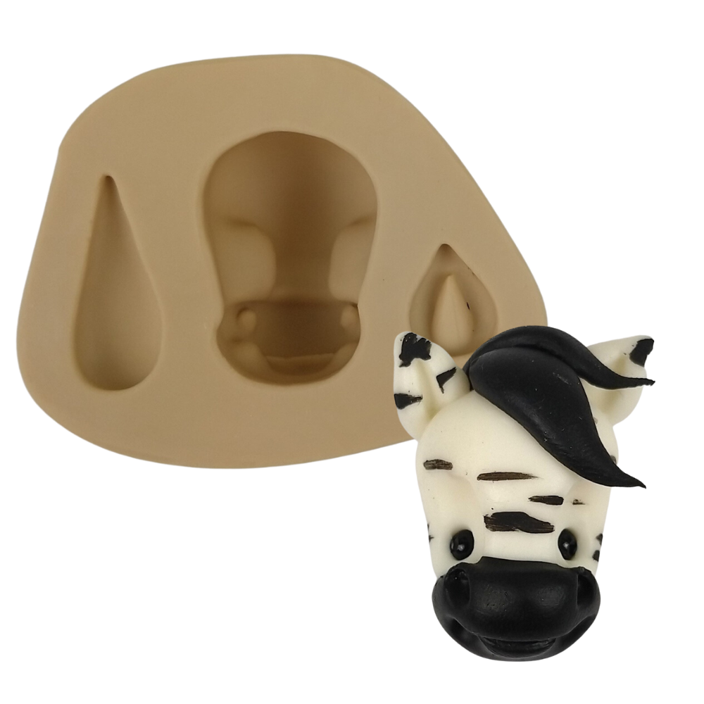 Molde de Silicone Aplique Safari Zebra