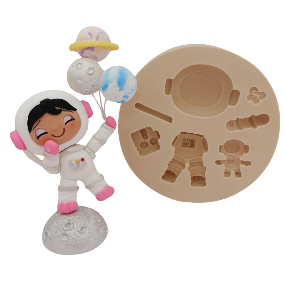 Molde de Silicone Astronautas - Cód 1439