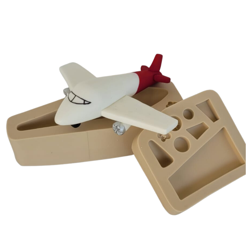 Molde de Silicone Avião - Cód 1090