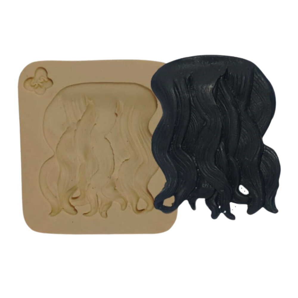Molde de Silicone Base de Cabelo Ondulado - Cód 1131