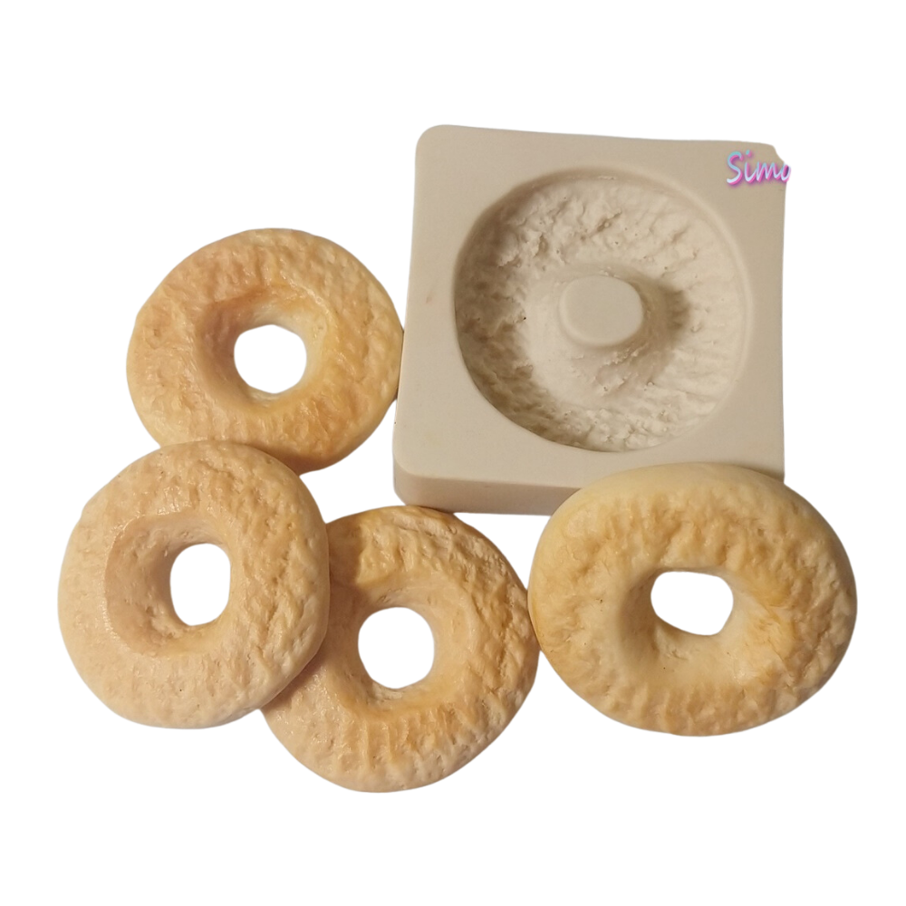 Molde de Silicone Bolacha Rosquinha de coco