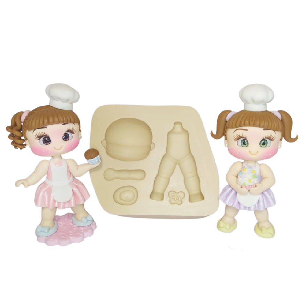 Molde de Silicone Boneca Arteira P - Cód 853