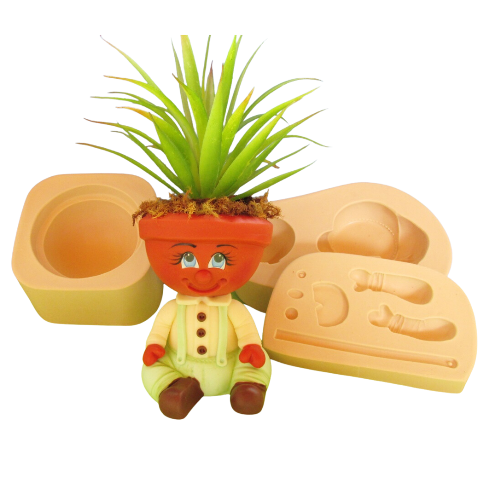 Molde de Silicone Boneco Floreira - Zé Florido cód 236