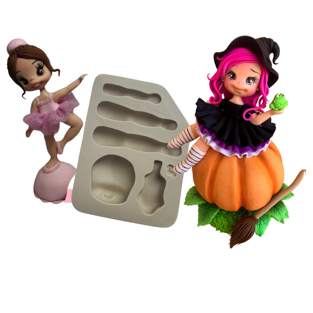 Molde de Silicone Bonequinha da Edi - Cód 1353