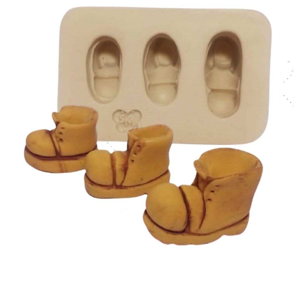 Molde de Silicone Botinhas Cut - Cód 1148