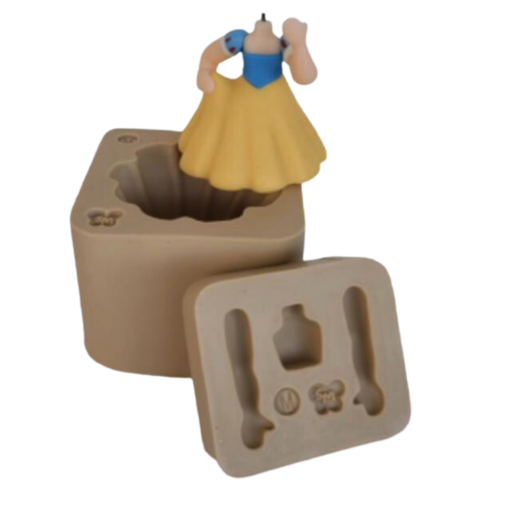 Molde de Silicone Busto e Saia Princesas - M - Cód 1074