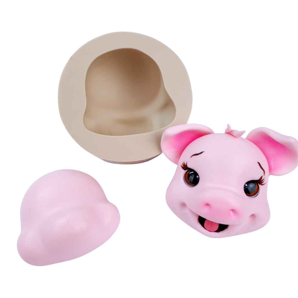 Molde de Silicone Cabeça de bichinhos com Fuça  GG - Cód 951