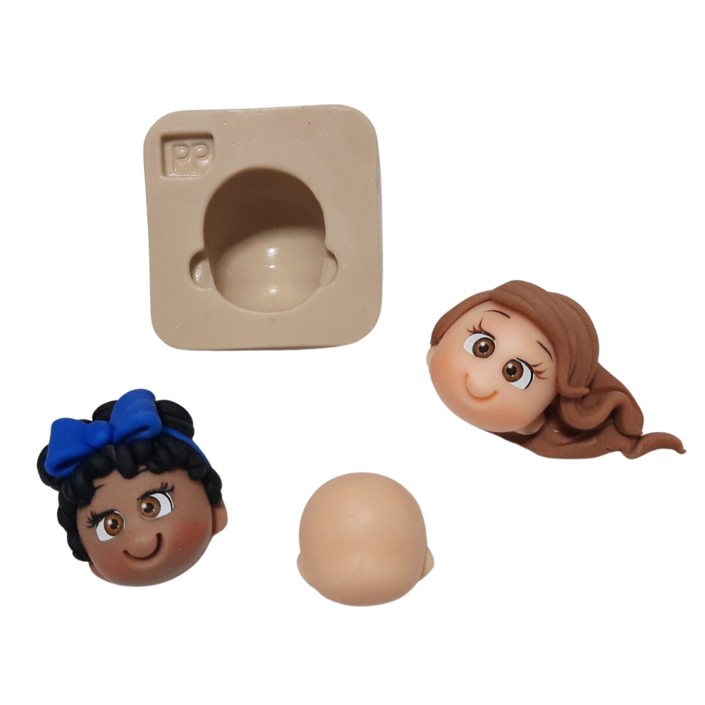 Molde de Silicone Cabeça Fofis Paixão PP - Cód 773