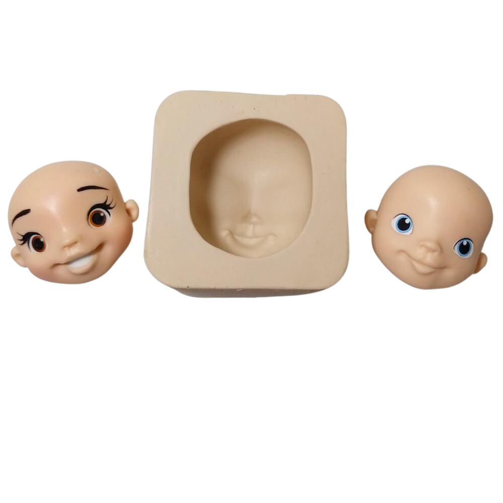 Molde de Silicone Cabeça Modelada M - cód 387