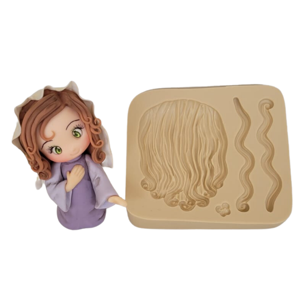 Molde de Silicone Cabelo de Maria - Cód 1325