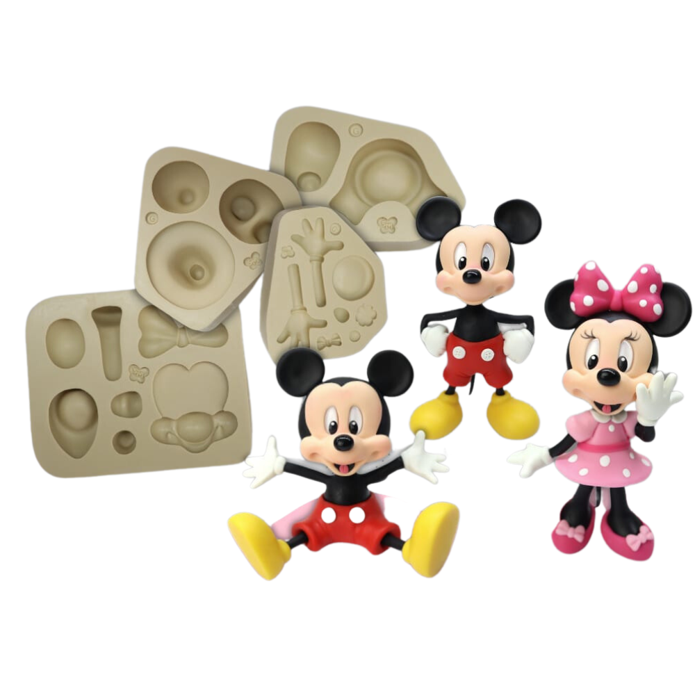 Molde de Silicone Casal de Ratinhos G - Cód 1276