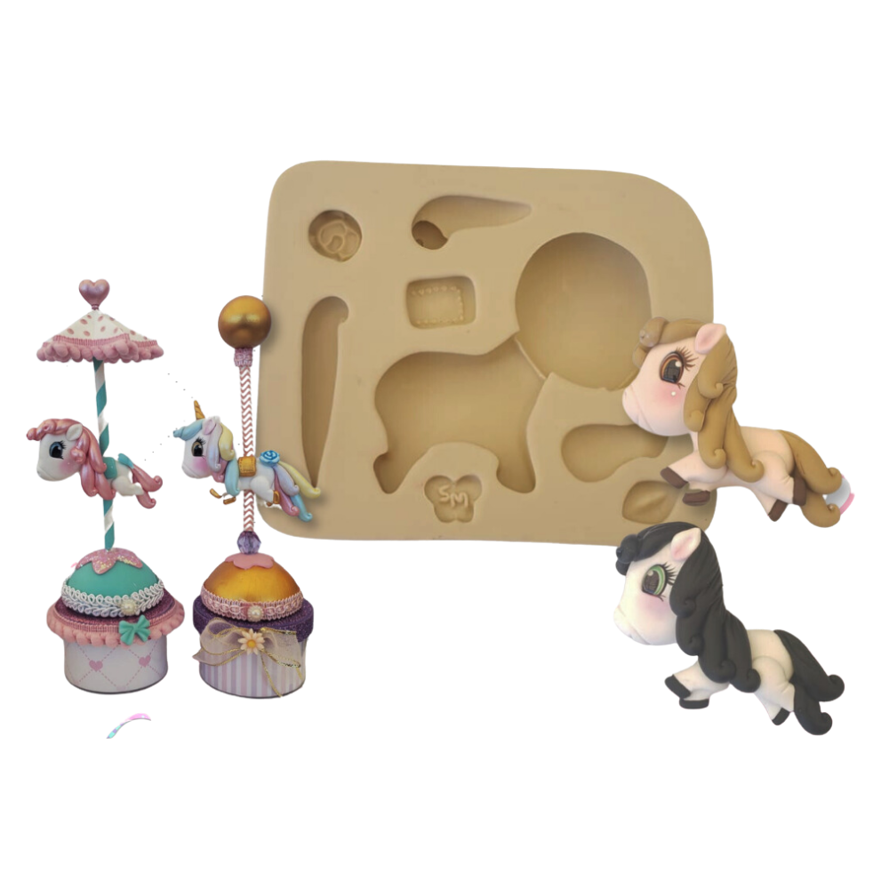 Molde de Silicone Cavalinho Baby - Cód 1335