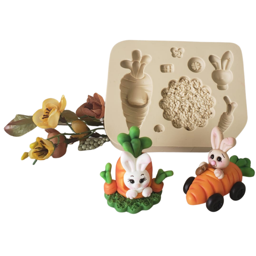 Molde de Silicone Cenourinha Pascal - Cód 998