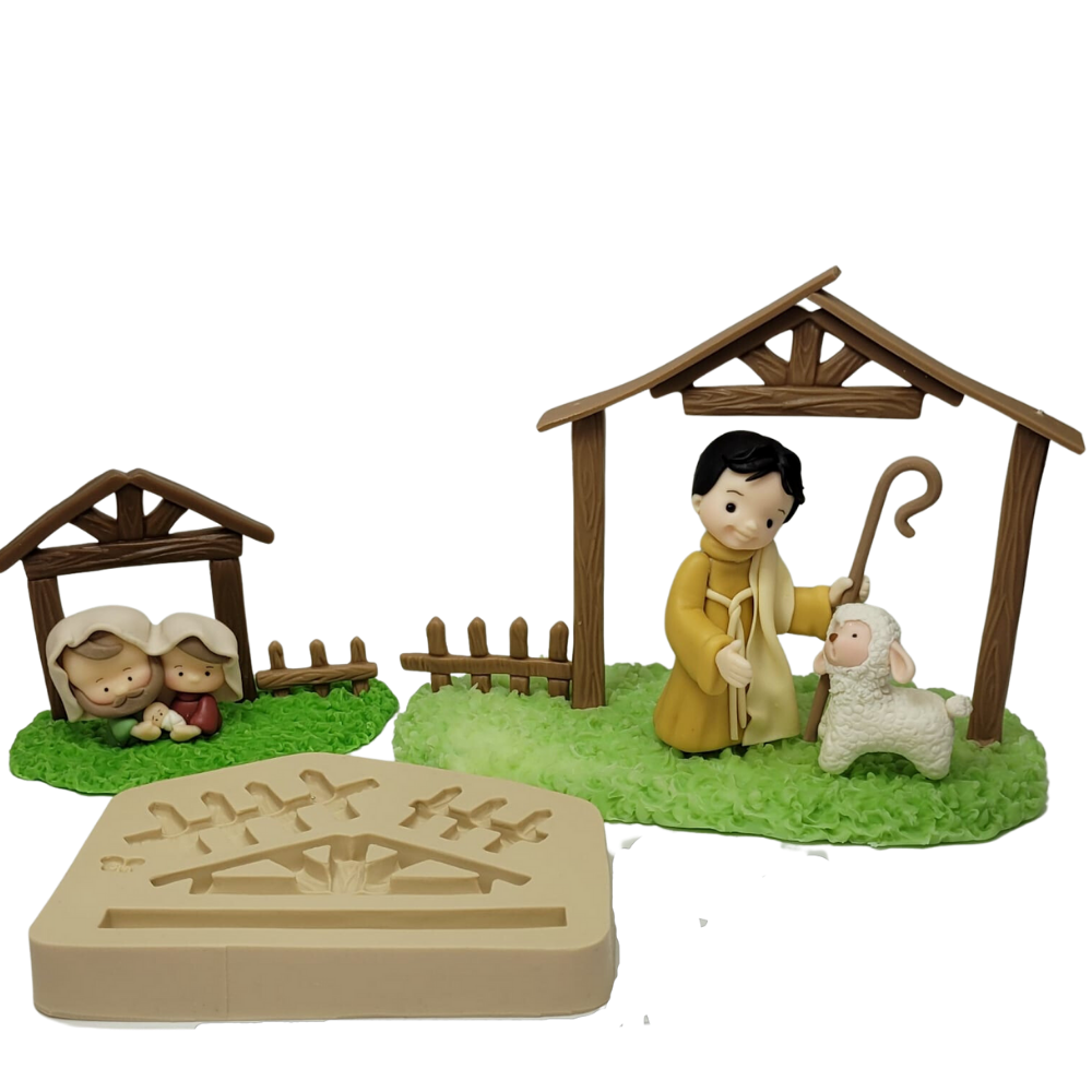 Molde de Silicone Cercado Celeiro - Cód 1108