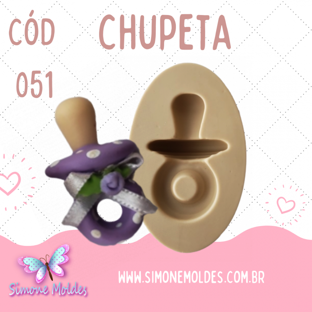Molde de Silicone Chupeta - Cód 051