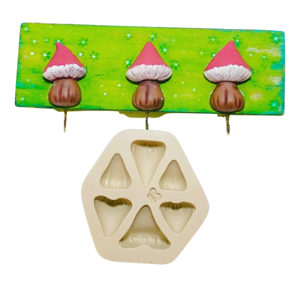 Molde de Silicone Cogumelos da Feh