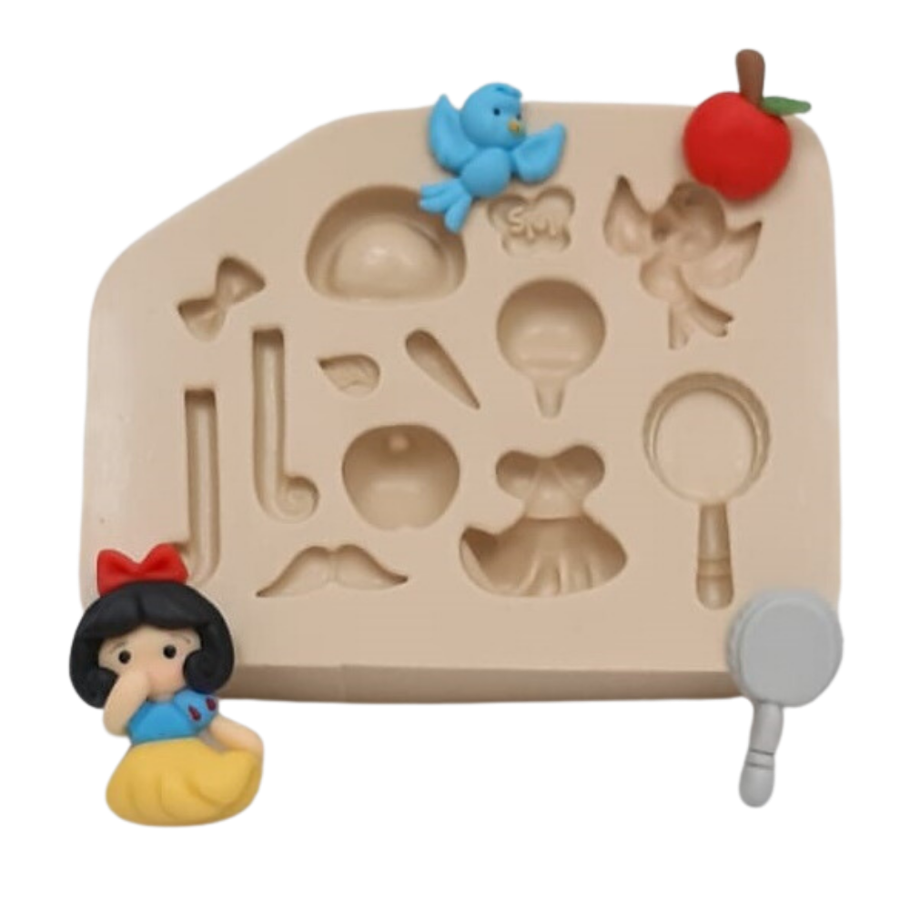 Molde de Silicone Conto de Fadas mini - Neve Branca - Cód 736