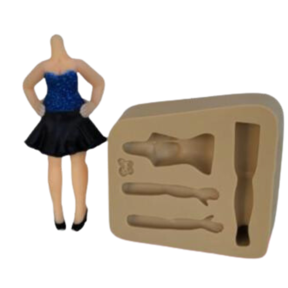 Molde de Silicone Corpo Feminino - Cód 1075