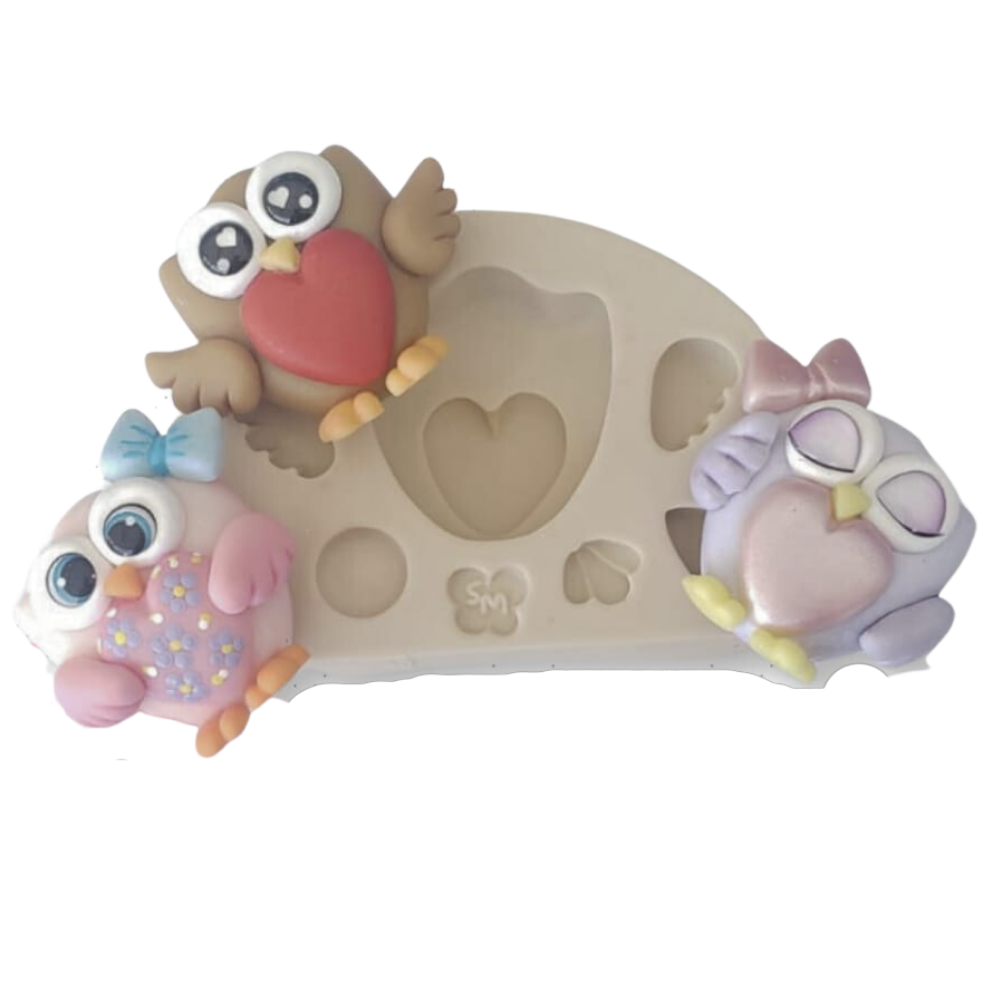 Molde de Silicone Corujinha Core - Cód 1338