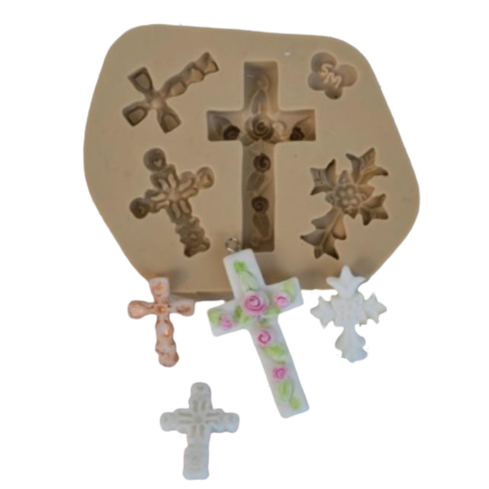 Molde de Silicone Crucifixos - Cód 1071