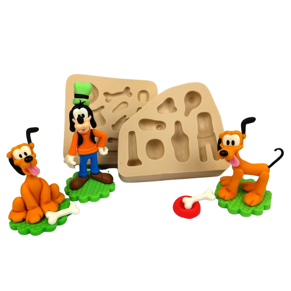 Molde de Silicone Dog animado P