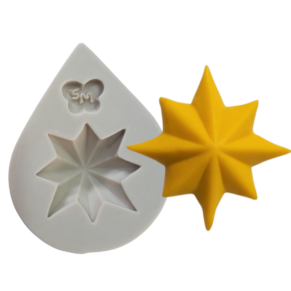 Molde de Silicone Estrela de Belém 8 pontas - Cód 1359