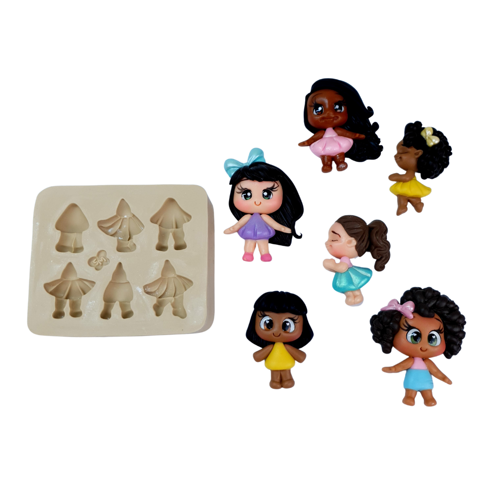 Molde de Silicone Fabrica de Apliques - Girls - Cód 905