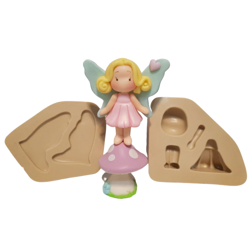 Molde de Silicone Fadinha Flora