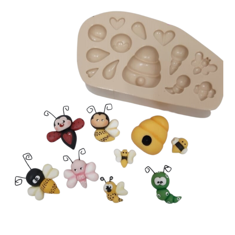 Molde de Silicone Insetos e CIA