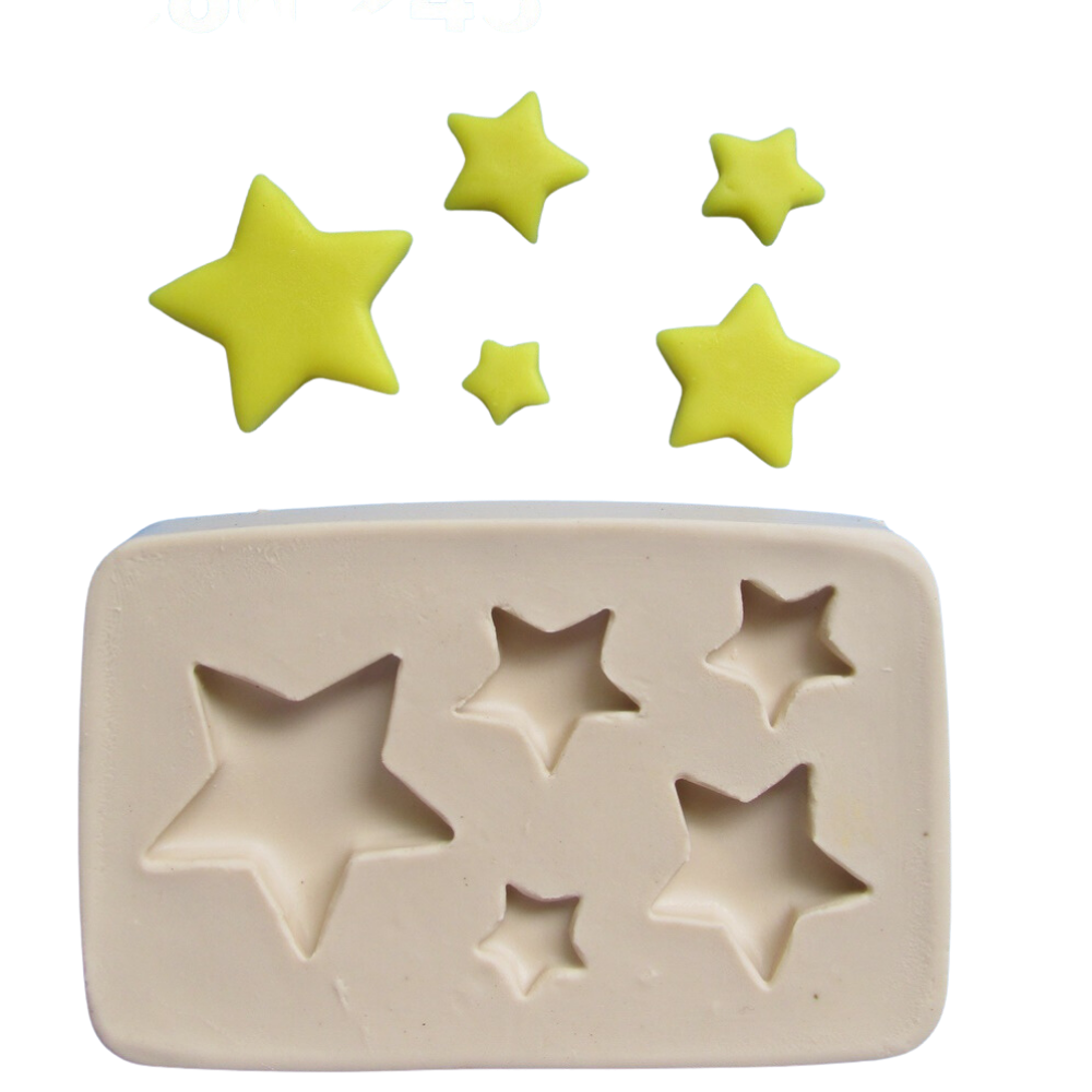 Molde de silicone Kit estrelas - cód 243