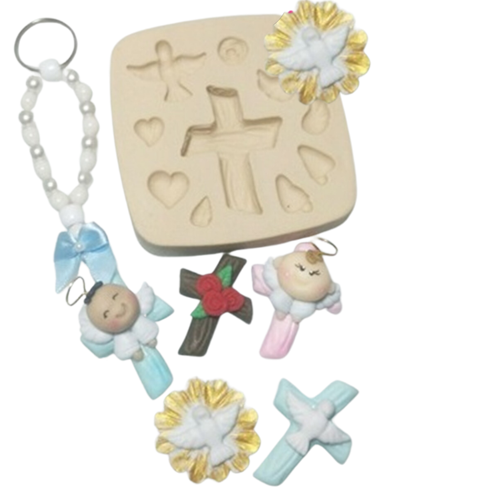 Molde de silicone Kit Fé modelo 2 - cód 240
