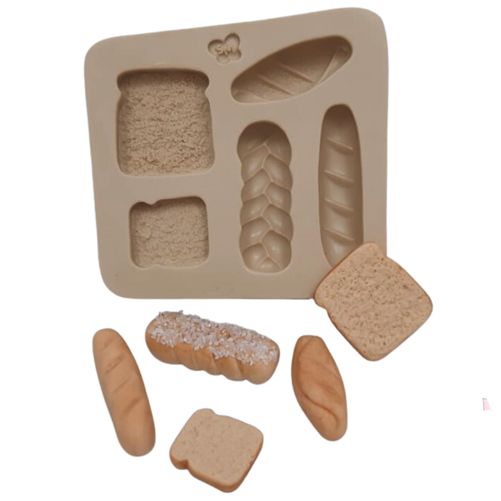 Molde de Silicone Kit Pães Modelo 2 - Cód 734