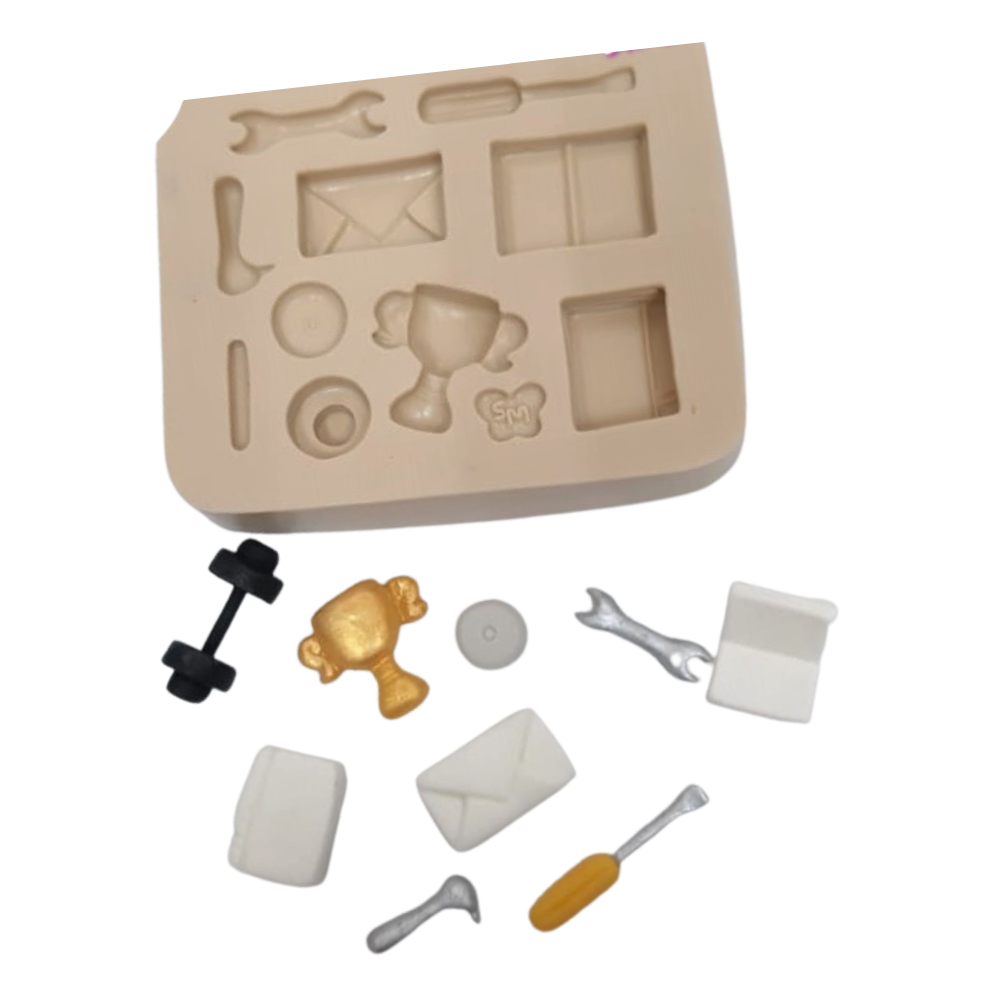 Molde de Silicone Kit Profissões Modelo 3 - Cód 726