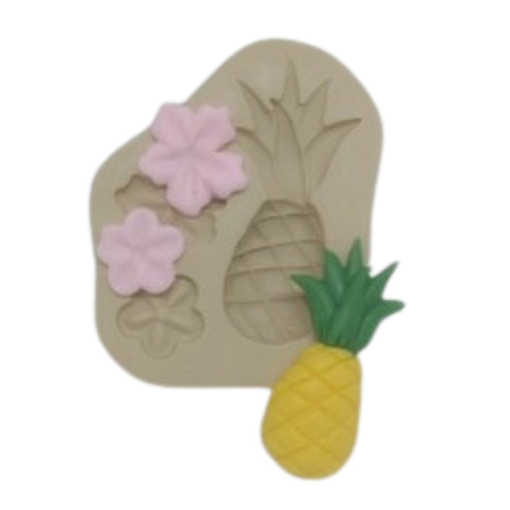 Molde de Silicone Kit Tropical Abacaxi - cód 389