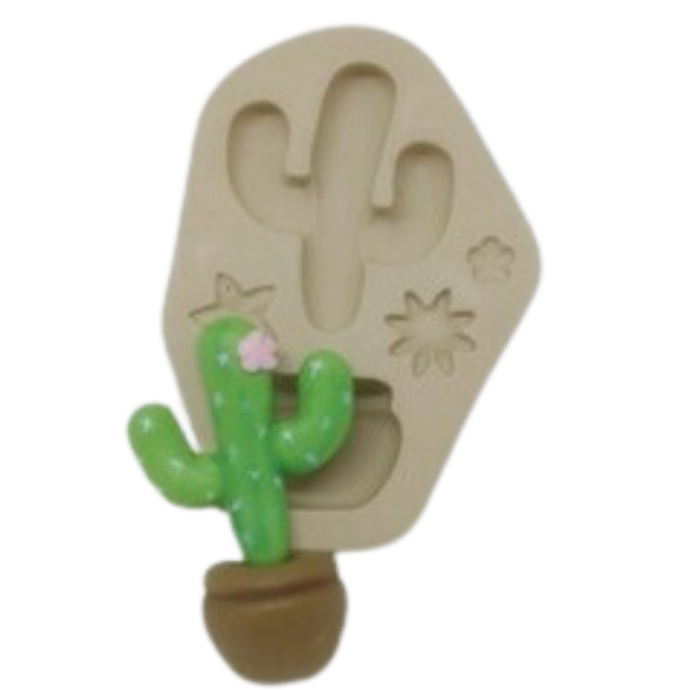 Molde de Silicone Kit Tropical Cactos - cód 390