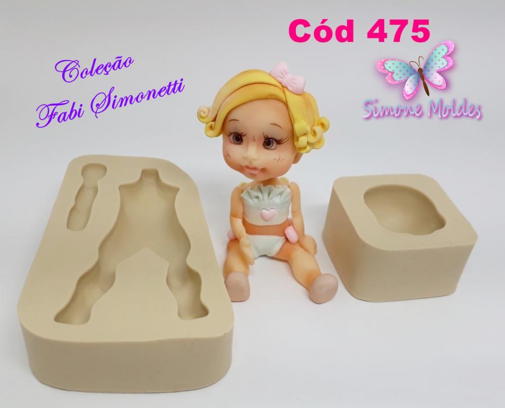 Molde de Silicone Mega Boneca Simonetti - Cód 475