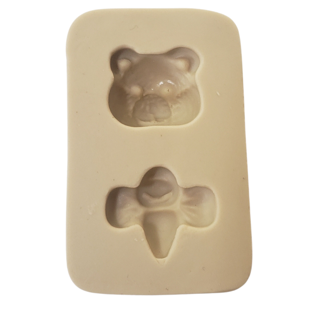 Molde de Silicone - Mini abelha e urso Cód 061