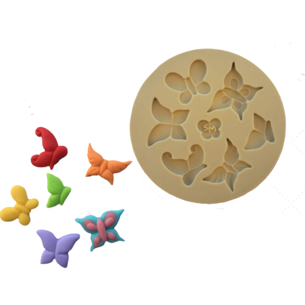 Molde de Silicone Mini Borboletas - Cód 1094