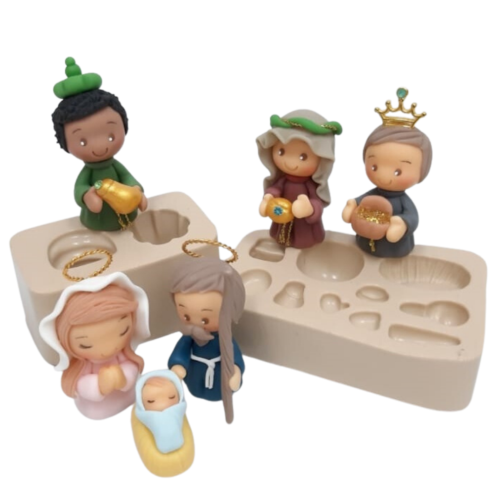 Molde de Silicone Mini Presépio