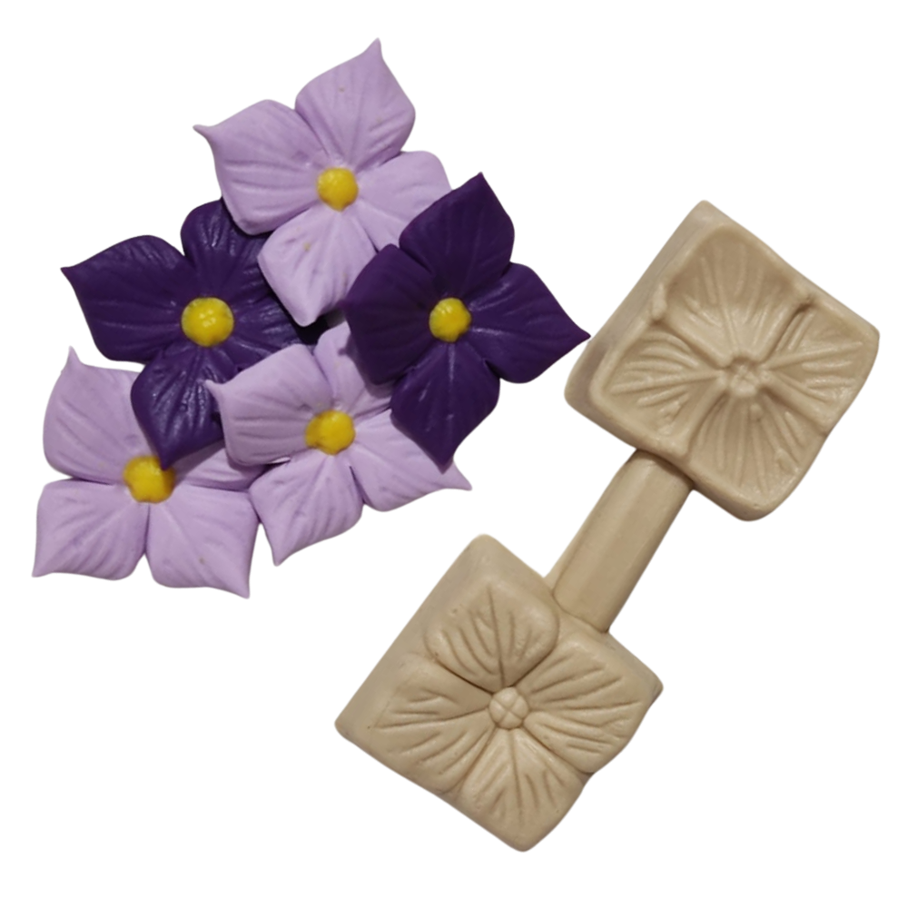Molde frisador de flor 4 pétalas - cód 1453