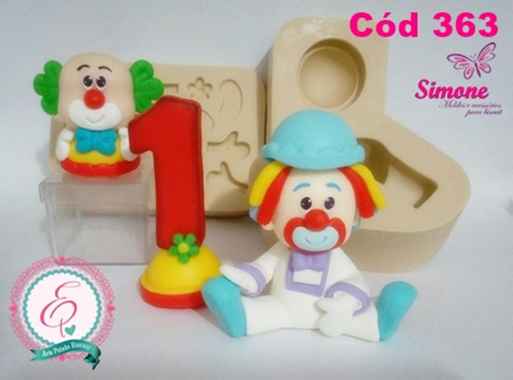 Molde de Silicone Multi palhaços - cód 363
