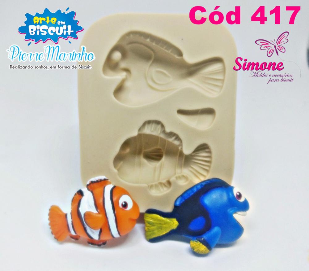 Molde de Silicone Mundo Marinho 4 M - Peixes N / D