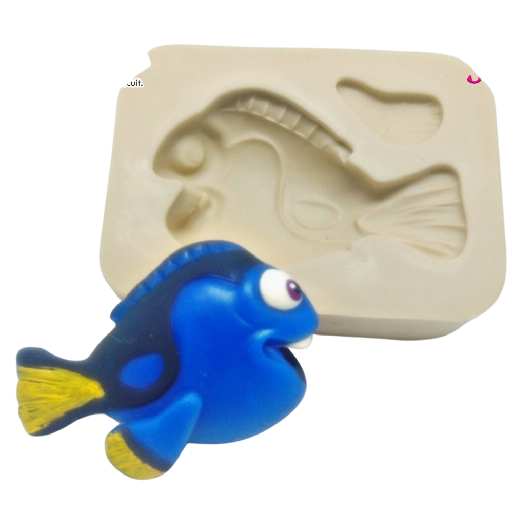 Molde de Silicone Mundo Marinho G3 / Peixe D - Cód 424
