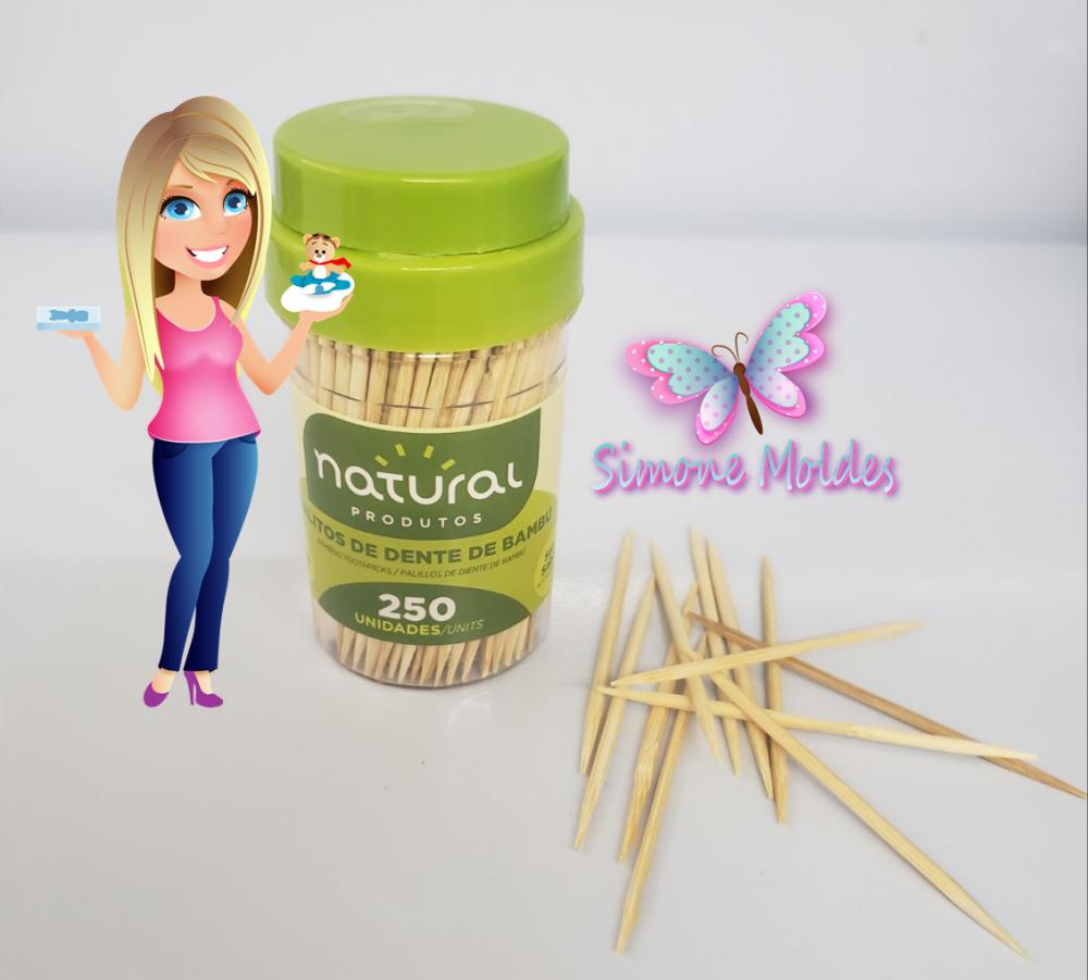 Palito de Bambu (Paliteiro acrilico 250 Unidades)