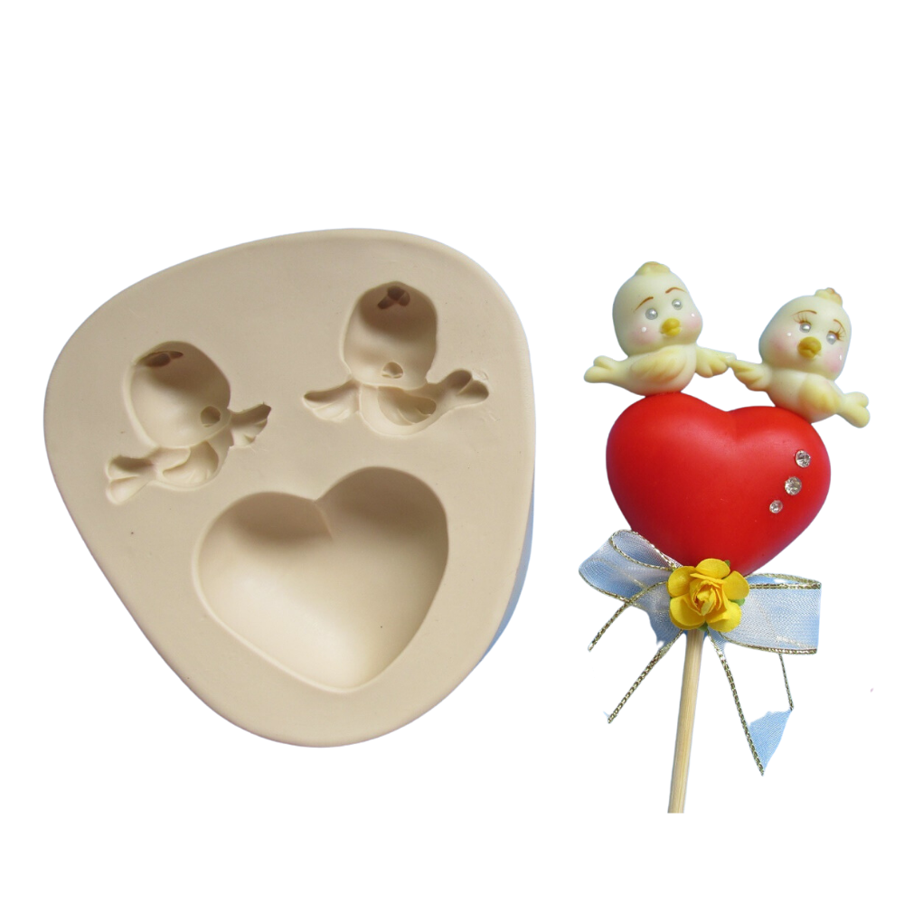 Molde de silicone Passarinhos - Doces momentos - cód 241
